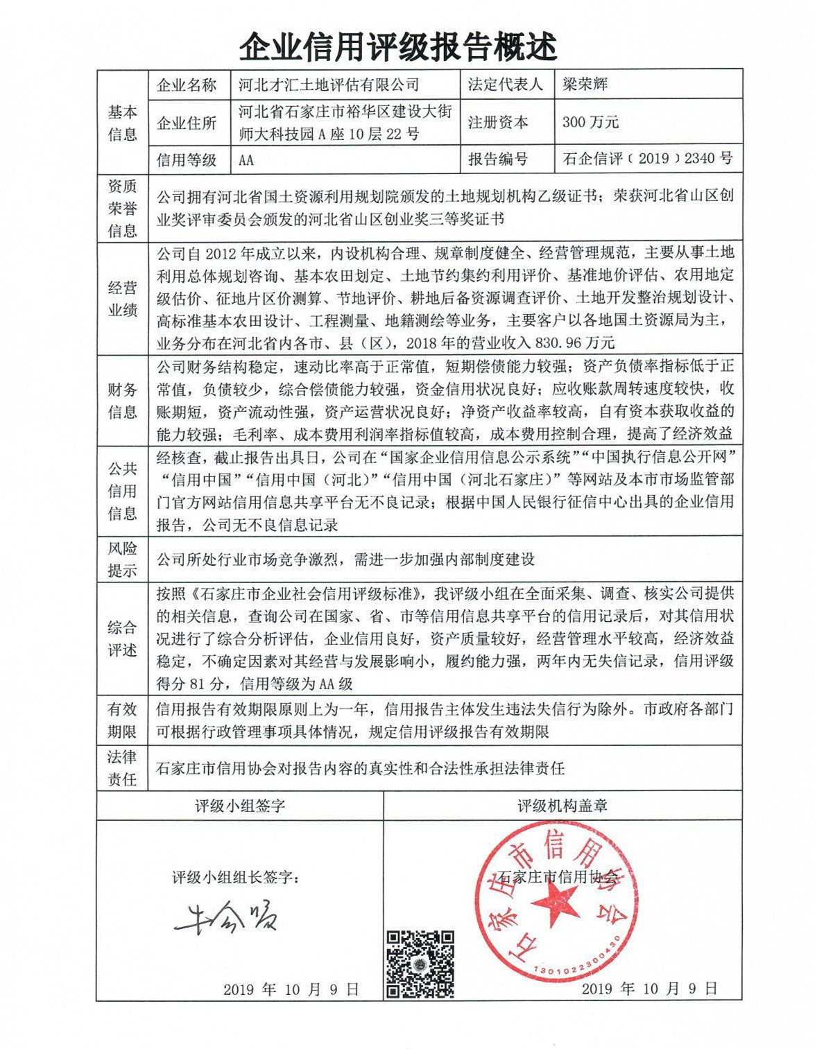 河北才汇土地评估有限公司