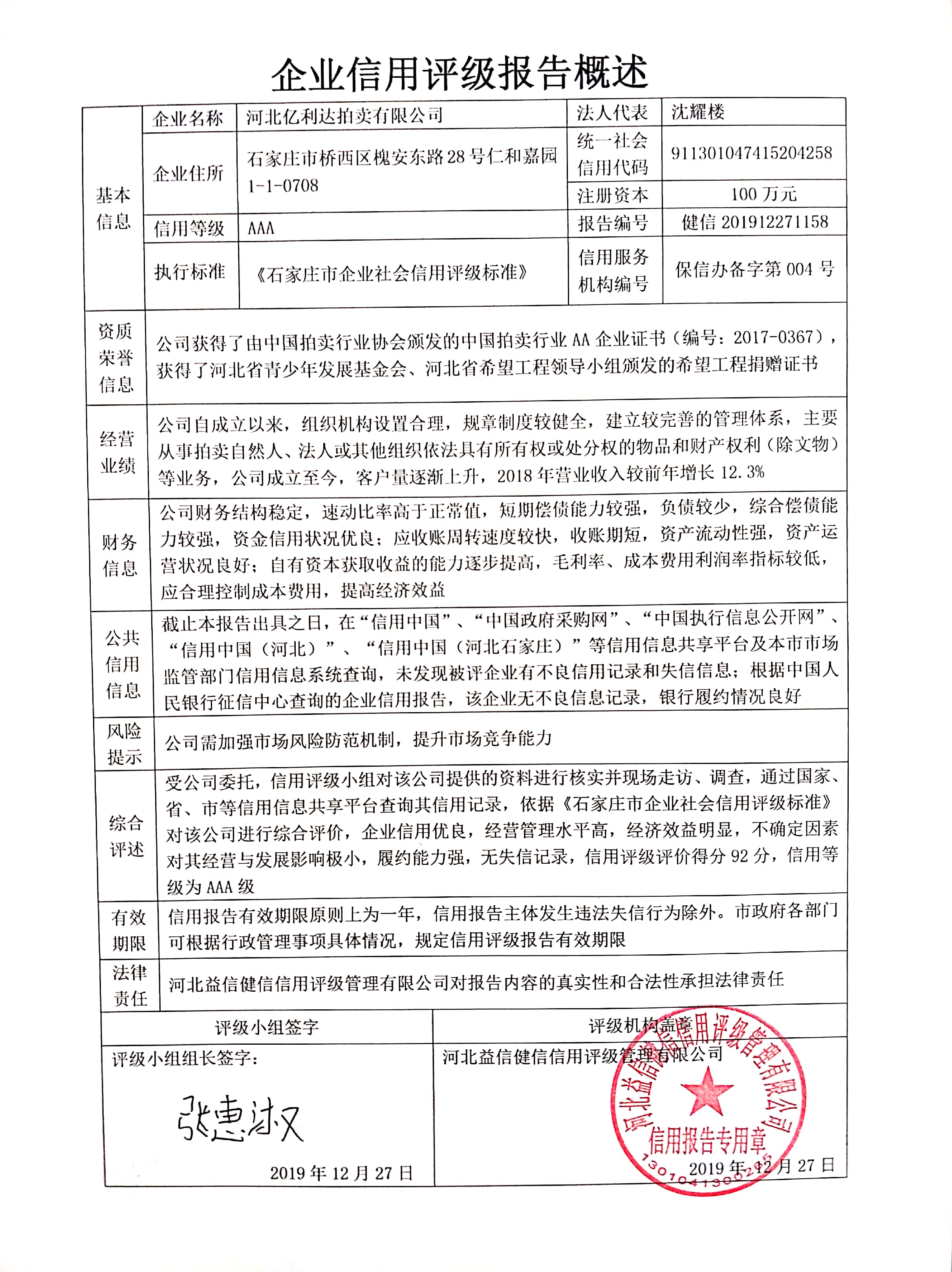 河北亿利达拍卖有限公司